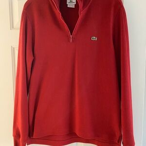 Lacoste Men's Crimson Quarter-Zip Polo